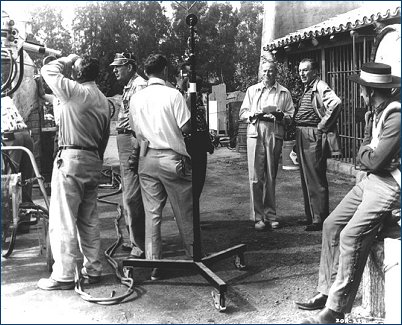 Walt Disney on the set